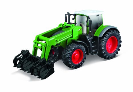 Bburago10 cm mezőgazdasági traktor homlokrakodóval - Fendt 1050 Vario + markoló