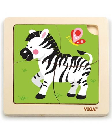 Viga Fa puzzle Zebra 4db